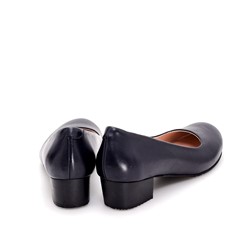 Mona % 100 Deri Lacivert Comfort Hostes Ayakkabısı