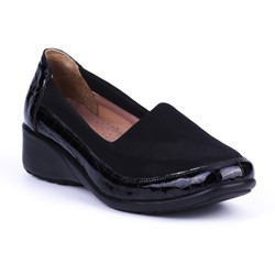 Estella Siyah  Rugan Comfort Ayakkabı