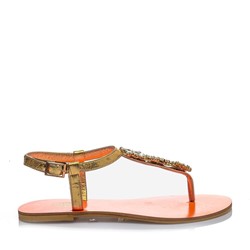 Hawai Silver- Oranj Taşlı Sandalet