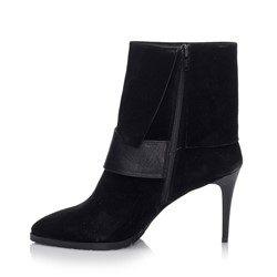 Elizabeth Siyah Süet Bootie