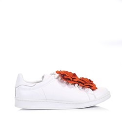 Nancy Beyaz - Oranj Deri Spor Ayakkabı