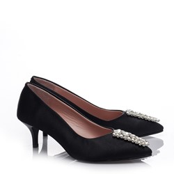 İsabel Siyah Saten Stiletto